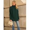 imageLILLUSORY Womens Oversized Turtleneck Sweaters Fall Batwing Sleeve Ribbed Tunic SweaterGreen