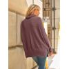 imageLILLUSORY Womens Oversized Turtleneck Sweaters Fall Batwing Sleeve Ribbed Tunic SweaterMauve Rose