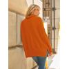 imageLILLUSORY Womens Oversized Turtleneck Sweaters Fall Batwing Sleeve Ribbed Tunic SweaterOrange