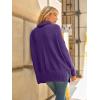 imageLILLUSORY Womens Oversized Turtleneck Sweaters Fall Batwing Sleeve Ribbed Tunic SweaterPurple
