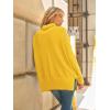 imageLILLUSORY Womens Oversized Turtleneck Sweaters Fall Batwing Sleeve Ribbed Tunic SweaterYellow