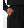 imageLILLUSORY Womens Two Piece Lounge Sets Mock Turtleneck Tops Wide Leg Drawstring Pants Sweatsuit with PocketsBlack