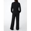 imageLILLUSORY Womens Two Piece Lounge Sets Mock Turtleneck Tops Wide Leg Drawstring Pants Sweatsuit with PocketsBlack
