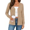 imageLILLUSORY Cardigan Sweaters for Women 2025 Trendy Summer Lightweight Cardigans Spring Sweater Button Down Shirts OutfitsKhaki