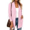 imageLILLUSORY Cardigan Sweaters for Women Lightweight Open Front Cardigans Casual Loose 2025 Fall Sweater with PocketsPink
