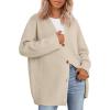 imageLILLUSORY Women Oversized Cardigan Sweater 2025 Fall Outfits Cloth Fashion V Neck Knit Button Front Casual Trendy TopsApricot