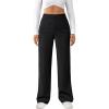 imageLILLUSORY Womens Casual Work Pants High Waisted Straight Leg Pant Business Dressy Trousers with PocketsBlack