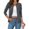 imageLILLUSORY Womens Fall Cardigan Sweaters 2025 Lightweight Oufits Clothes Fashion Trendy Long Sleeve Tops Casual JacketsGrey