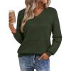 imageLILLUSORY Womens HollowedOut V Neck Sweater Business Casual Pullover TopsArmy Green