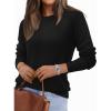 imageLILLUSORY Womens Lightweight Sweater Fall Fashion 2025 Pullover Soft Basic Knit Dressy Casual Tops Winter Outfits ClothesBlack