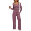 imageLILLUSORY Womens Lounge Sets 2 Piece Outfits Long Sleeve Two Piece Pajamas Ribbed Knit Fall 2025 Outfits Casual ClothesWinered