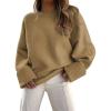 imageLILLUSORY Womens Oversized Sweaters Fuzzy Chunky Warm Pullover SweaterKhaki