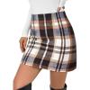 imageLILLUSORY Womens Plaid Skirt Fall High Waist Flannel Mini Checkered Skirts Winter Corduroy Sweater Dress 2025Blueapricot