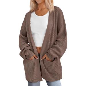 imageLILLUSORY Womens Oversized Cardigans Soft Knit Cardigan Sweater with Pockets