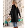 imageLILLUSORY Womens Turtleneck Oversized Sweaters Long Batwing Sleeve Spilt Hem Tunic Pullover Knit TopsBlack