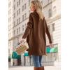 imageLILLUSORY Womens Turtleneck Oversized Sweaters Long Batwing Sleeve Spilt Hem Tunic Pullover Knit TopsBrown