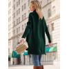 imageLILLUSORY Womens Turtleneck Oversized Sweaters Long Batwing Sleeve Spilt Hem Tunic Pullover Knit TopsForest Green
