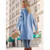 imageLILLUSORY Womens Turtleneck Oversized Sweaters Long Batwing Sleeve Spilt Hem Tunic Pullover Knit TopsLight Blue