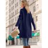imageLILLUSORY Womens Turtleneck Oversized Sweaters Long Batwing Sleeve Spilt Hem Tunic Pullover Knit TopsNavy Blue