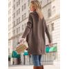 imageLILLUSORY Womens Turtleneck Oversized Sweaters Long Batwing Sleeve Spilt Hem Tunic Pullover Knit TopsNutmeg