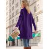 imageLILLUSORY Womens Turtleneck Oversized Sweaters Long Batwing Sleeve Spilt Hem Tunic Pullover Knit TopsPurple