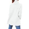 imageLILLUSORY Womens Turtleneck Oversized Sweaters Long Batwing Sleeve Spilt Hem Tunic Pullover Knit TopsWhite