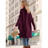 imageLILLUSORY Womens Turtleneck Oversized Sweaters Long Batwing Sleeve Spilt Hem Tunic Pullover Knit TopsWine Red