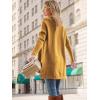 imageLILLUSORY Womens Turtleneck Oversized Sweaters Long Batwing Sleeve Spilt Hem Tunic Pullover Knit TopsYellow