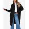 imageLILLUSORY Long Cardigan Sweaters for Women Fall Trendy Oversized Open Front Winter CoatBlack