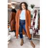 imageLILLUSORY Long Cardigan Sweaters for Women Fall Trendy Oversized Open Front Winter CoatBrown