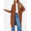 imageLILLUSORY Long Cardigan Sweaters for Women Fall Trendy Oversized Open Front Winter CoatBrown