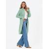 imageLILLUSORY Long Cardigan Sweaters for Women Fall Trendy Oversized Open Front Winter CoatGreen