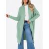 imageLILLUSORY Long Cardigan Sweaters for Women Fall Trendy Oversized Open Front Winter CoatGreen