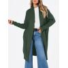 imageLILLUSORY Long Cardigan Sweaters for Women Fall Trendy Oversized Open Front Winter CoatOlive
