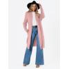 imageLILLUSORY Long Cardigan Sweaters for Women Fall Trendy Oversized Open Front Winter CoatPink