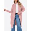 imageLILLUSORY Long Cardigan Sweaters for Women Fall Trendy Oversized Open Front Winter CoatPink