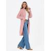 imageLILLUSORY Long Cardigan Sweaters for Women Fall Trendy Oversized Open Front Winter CoatPink