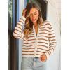 imageLILLUSORY Women Cardigan Sweaters Fall Outfit Clothes Fashion Cropped Jackets Trendy 2025 Casual Long Sleeve TopsCream Caramel