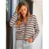 imageLILLUSORY Women Cardigan Sweaters Fall Outfit Clothes Fashion Cropped Jackets Trendy 2025 Casual Long Sleeve TopsNutmeg White