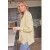 imageLILLUSORY Womens Oversized Batwing Sweaters 2025 Fall Outfits Trendy Crewneck Knit Side Slit Fashion Pullover TopsApricot