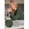 imageLILLUSORY Womens Oversized Batwing Sweaters 2025 Fall Outfits Trendy Crewneck Knit Side Slit Fashion Pullover TopsArmy Green
