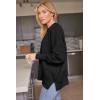 imageLILLUSORY Womens Oversized Batwing Sweaters 2025 Fall Outfits Trendy Crewneck Knit Side Slit Fashion Pullover TopsBlack