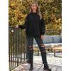 imageLILLUSORY Womens Oversized Batwing Sweaters 2025 Fall Outfits Trendy Crewneck Knit Side Slit Fashion Pullover TopsBlack