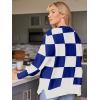 imageLILLUSORY Womens Oversized Batwing Sweaters 2025 Fall Outfits Trendy Crewneck Knit Side Slit Fashion Pullover TopsBlue White