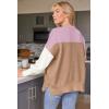 imageLILLUSORY Womens Oversized Batwing Sweaters 2025 Fall Outfits Trendy Crewneck Knit Side Slit Fashion Pullover TopsColorblockpink