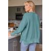 imageLILLUSORY Womens Oversized Batwing Sweaters 2025 Fall Outfits Trendy Crewneck Knit Side Slit Fashion Pullover TopsDeep Green