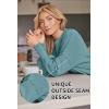 imageLILLUSORY Womens Oversized Batwing Sweaters 2025 Fall Outfits Trendy Crewneck Knit Side Slit Fashion Pullover TopsDeep Green