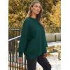 imageLILLUSORY Womens Oversized Batwing Sweaters 2025 Fall Outfits Trendy Crewneck Knit Side Slit Fashion Pullover TopsForest Green