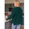 imageLILLUSORY Womens Oversized Batwing Sweaters 2025 Fall Outfits Trendy Crewneck Knit Side Slit Fashion Pullover TopsForest Green