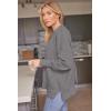 imageLILLUSORY Womens Oversized Batwing Sweaters 2025 Fall Outfits Trendy Crewneck Knit Side Slit Fashion Pullover TopsHazy Gray